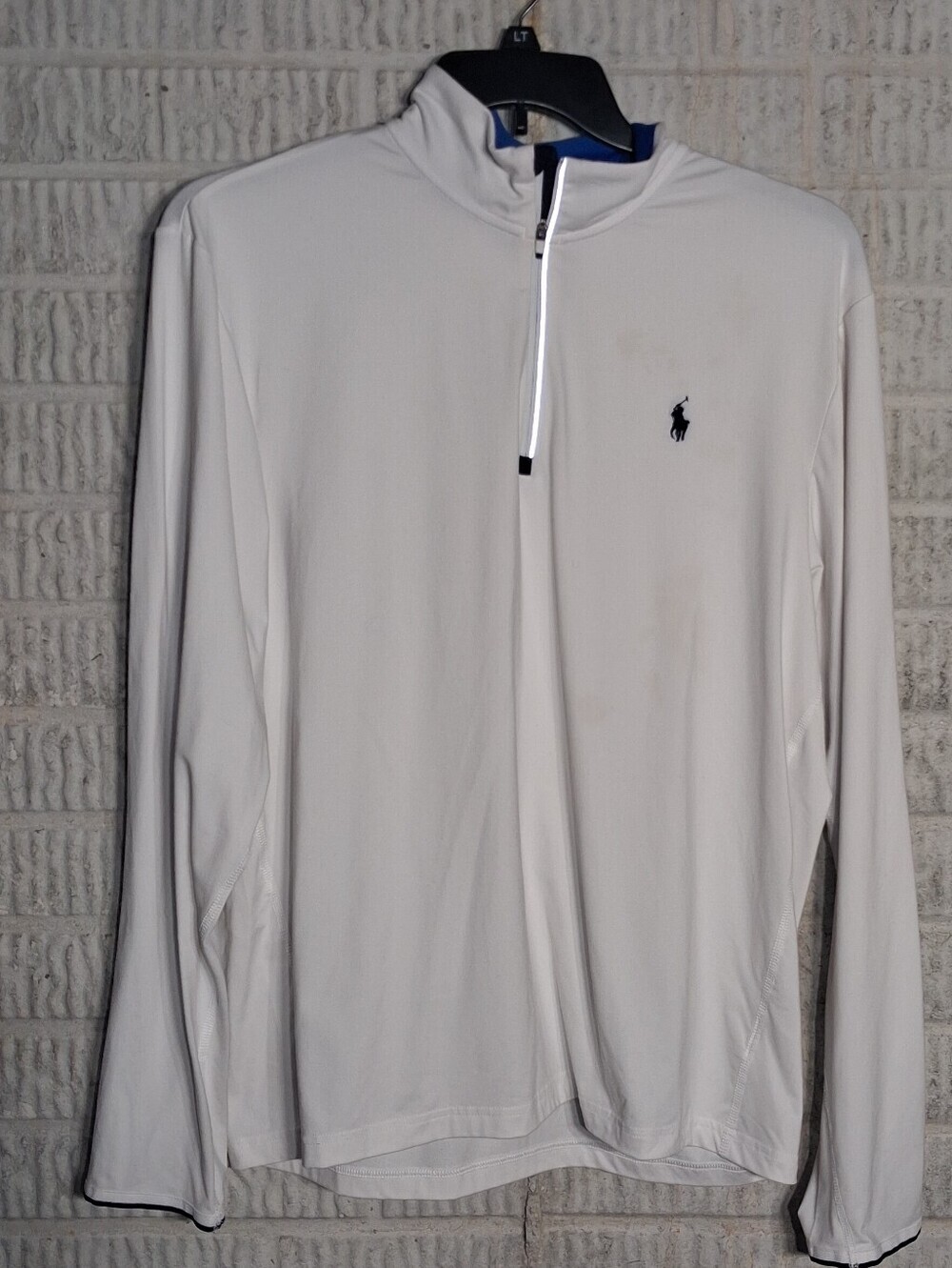 Polo Ralph Lauren Golf White Half-Zip Wicking Pullover In A Mens Large